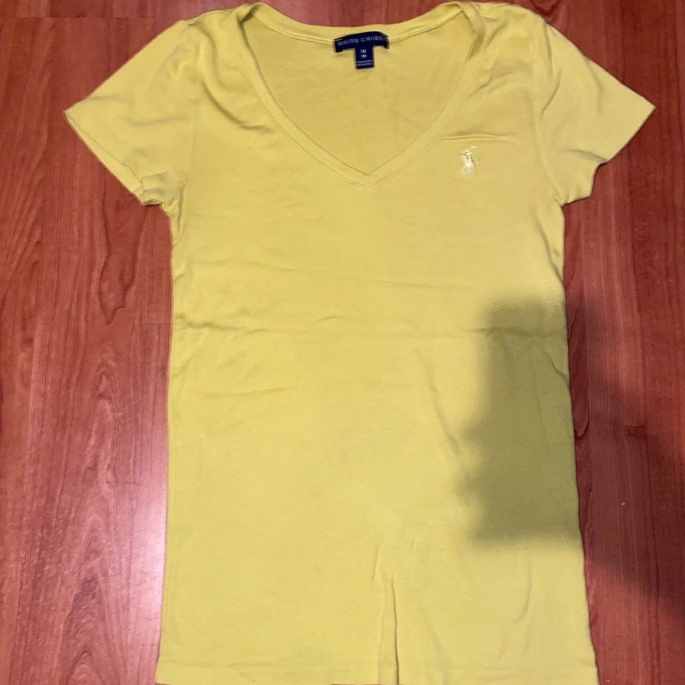 Womans Ralph Lauren V Neck Size Medium Yellow
